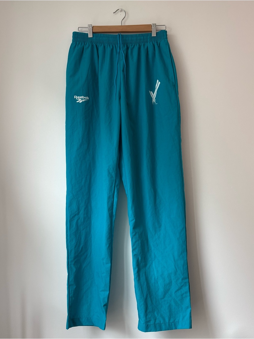 Vintage 90s Reebok 1994 Victoria Commonwealth Games Nylon Track Pants Teal - L